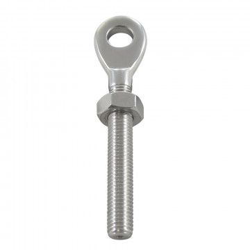 Oog linkse draad M6 met moer RVS-316