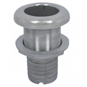 Huiddoorvoer met slangaansluiting, lang 1 inch RVS-316 (A4)