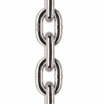 Ketting Roxma® 6 mm kortschalmig DIN 766 per meter RVS-316 (A4)