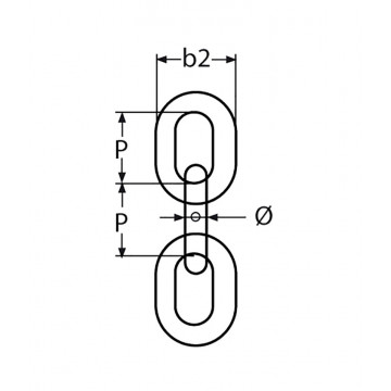 Ketting 7 mm kortschalmig DIN 766 per meter RVS-316 (A4)
