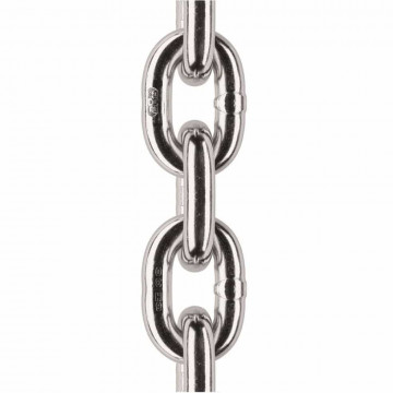 Ketting Roxma® 16 mm kortschalmig EN818-2/AS23321 per meter RVS-318L (Duplex)