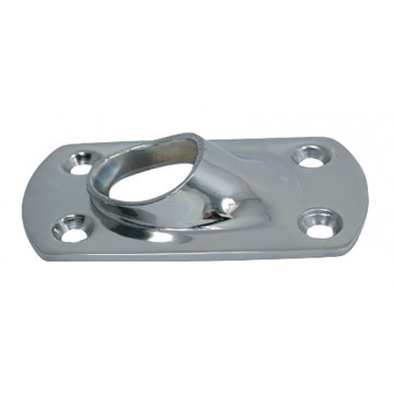 Railing lasflens rechthoek 45 graden, 25mm RVS-316 (A4)