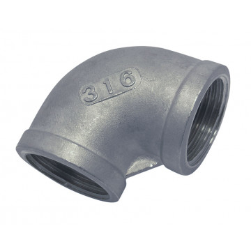 Bochtstuk 90 graden met binnendraad, 1 1/4 inch RVS-316 (A4)