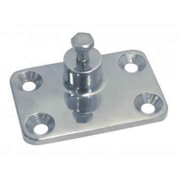Dekplaat vlak, zijmontage, 73x48mm RVS-316 (A4)