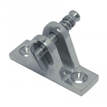 Dekplaat vlak met losse pin 80 graden 56x17mm RVS-316 (A4)