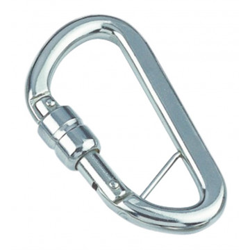Karabijnhaak met veerslot en stang 10 x 80 mm RVS-316