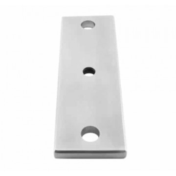 Ankerplaat 150 x 50 x 8 mm gat Ø 10,5 mm RVS-304 mat geslepen