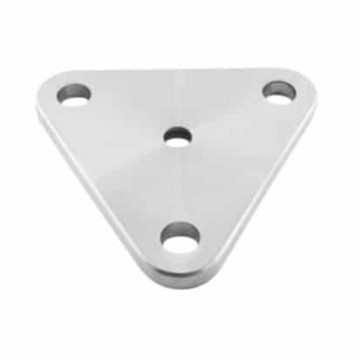 Ankerplaat 110 x 110 x 110 x 8 mm, gat 10,5 mm, RVS-304