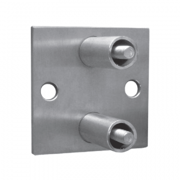 Wandankerset voor buis 42,4 mm RVS-304 mat geslepen
