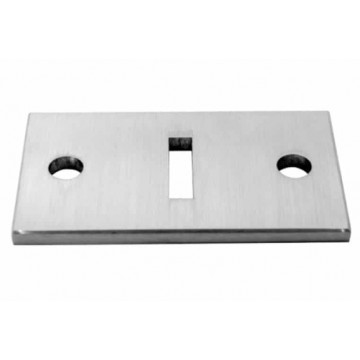 Ankerplaat 140 x 80 x 8 mm gat 40 x 10 mm RVS-304 mat geslepen
