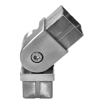 Buisverbinder voor koker 40 x 40 x 2,0 mm verstelbaar RVS-304 mat geslepen