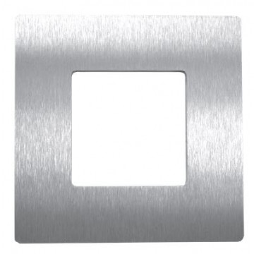 Schijf 80 x 80 x 4 mm gat 40 x 40 mm RVS-304 mat geslepen