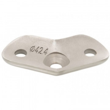 Railinghouder 135° voor ligger 33,7 mm RVS-304 mat geslepen model 3345