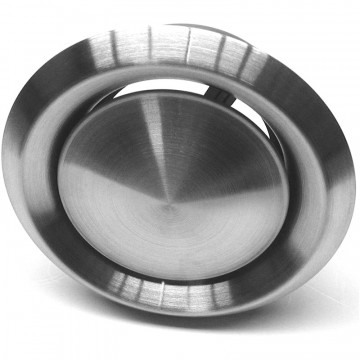 Ventilatieventiel met aansluitbus Ø 125 mm RVS