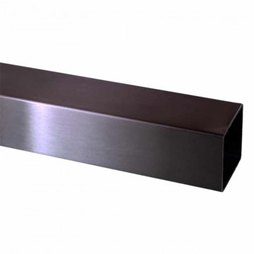 RVS koker 40 x 40 x 2,0 mm RVS-316 antracietgrijs