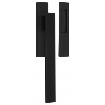 Hefschuifdeurbeslag set Bob Manders RIBBON BM230Y massieve inclusief cilindergat PC69 mat zwart RVS-304