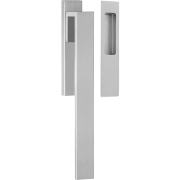 Hefschuifdeurbeslag set Bob Manders RIBBON BM230Y massieve inclusief cilindergat PC69 mat RVS