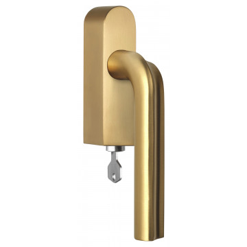 Draaikiepgarnituur David Rockwell ECLIPSE DR100-DKLOCK-O afsluitbaar linksdraaiend PVD mat goud RVS-304
