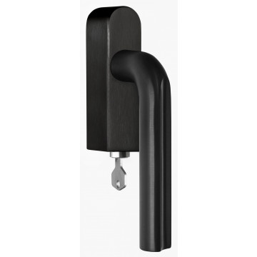Draaikiepgarnituur David Rockwell ECLIPSE DR101-DKLOCK-O afsluitbaar linksdraaiend PVD mat zwart RVS-304