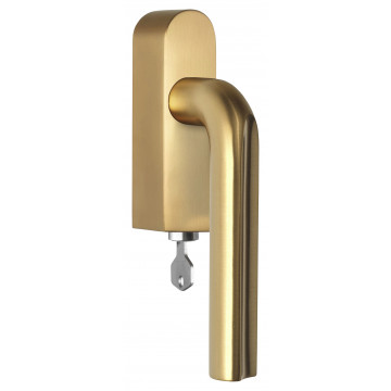 Draaikiepgarnituur David Rockwell ECLIPSE DR101-DKLOCK-O afsluitbaar linksdraaiend PVD mat goud RVS-304