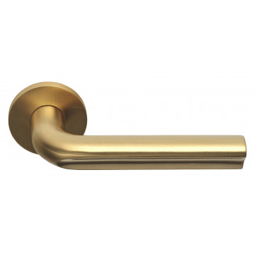 Deurkruk paar David Rockwell ECLIPSE DR101-G geveerd op rozet PVD mat goud RVS-304