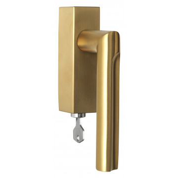 Draaikiepgarnituur David Rockwell ECLIPSE DR103-DKLOCK afsluitbaar linksdraaiend PVD mat goud RVS-304