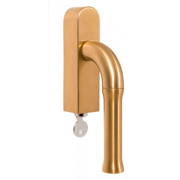 Draaikiepgarnituur Edward van Vliet NOUR EV100-DLOCK-O afsluitbaar PVD mat goud RVS-304