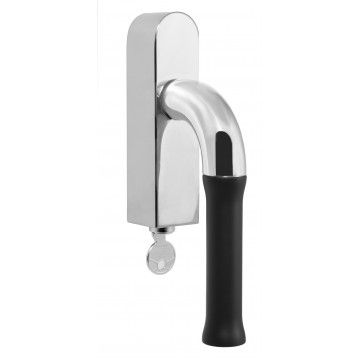 Draaikiepgarnituur Edward van Vliet NOUR EV100-DLOCK-O afsluitbaar gepolijst RVS/mat zwart