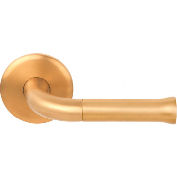 Deurkruk paar Edward van Vliet NOUR EV101ZL/64 zonder logo dubbel geveerd op rozet PVD mat goud RVS-304