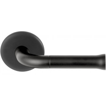 Deurkruk paar Edward van Vliet NOUR EV101ZL/64 zonder logo dubbel geveerd op rozet mat zwart RVS-304