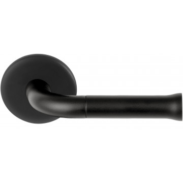 Deurkruk paar Edward van Vliet NOUR EV101/64 dubbel geveerd op rozet mat zwart RVS-304