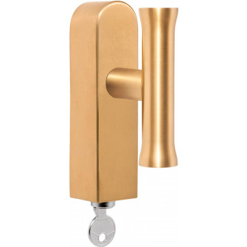 Draaikiepgarnituur Edward van Vliet NOUR EV102-DLOCK-O afsluitbaar PVD mat goud RVS-304