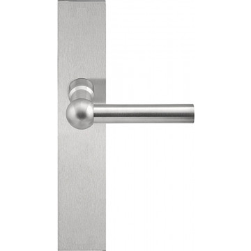 Deurkruk paar FERROVIA FVL125P236SFC L-massief ongeveerd op schild blind mat RVS
