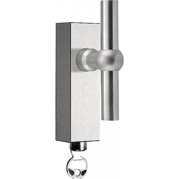 Draaikiepgarnituur FERROVIA FVT100-DKLOCK afsluitbaar mat RVS