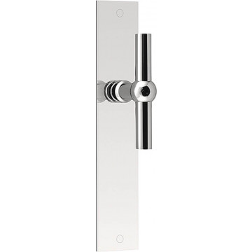 Deurkruk paar FERROVIA FVT110P236SFC T- ongeveerd op schild blind gepolijst RVS