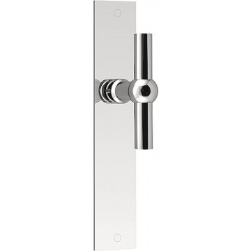 Deurkruk paar FERROVIA FVT125P236SFC T- ongeveerd op schild blind gepolijst RVS