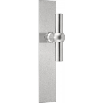 Deurkruk paar FERROVIA FVT125P236SFC T-massief ongeveerd op schild blind mat RVS