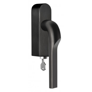 Draaikiepgarnituur Gensler RIVIO GL100-DKLOCK-O afsluitbaar linksdraaiend PVD mat zwart RVS-304