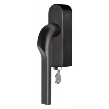 Draaikiepgarnituur Gensler RIVIO GL100-DKLOCK-O afsluitbaar rechtsdraaiend PVD mat zwart RVS-304