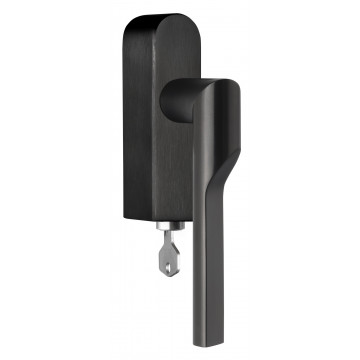 Draaikiepgarnituur Gensler RIVIO GL101-DKLOCK-O afsluitbaar linksdraaiend PVD mat zwart RVS-304