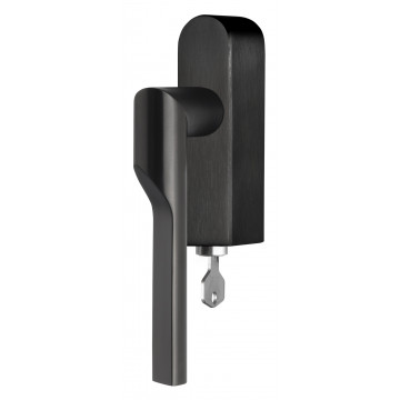 Draaikiepgarnituur Gensler RIVIO GL101-DKLOCK-O afsluitbaar rechtsdraaiend PVD mat zwart RVS-304