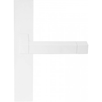Deurkruk paar Jan des Bouvrie SQUARE JB100P236SFC ongeveerd op schild blind wit RVS-304