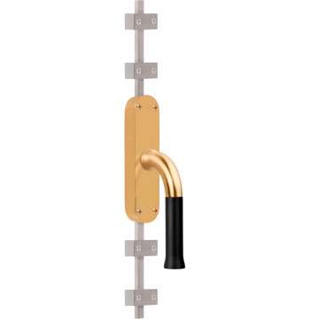Krukespagnolet Edward van Vliet NOUR KO-EV101 PVD mat goud/mat zwart rechtsdraaiend RVS-304