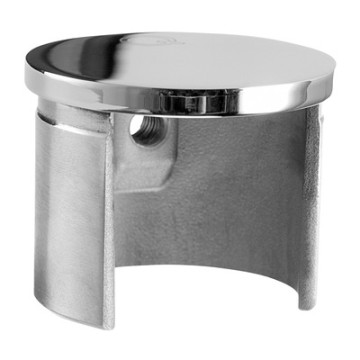 Vlakke eindkap voor U-profielbuis, 42,4 x 1,5 mm, model 6732, RVS-304, glanzend Vlakke eindkap voor U-profielbuis, 42,4 x 1,5 mm, model 6732, RVS-304, glanzend