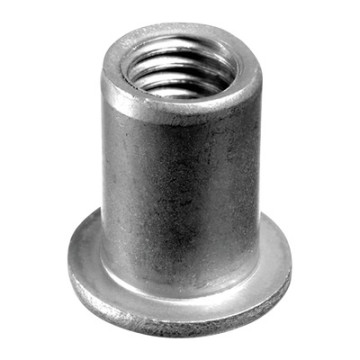 Blindklinkmoer met vlakke kop, M10 x 21 mm, A2-70, QS-40