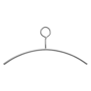 Kledinghanger 10 mm, dicht oog, RVS-304