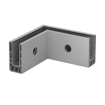 Hoekbevestiging Easy Glass Smart, zijmontage, model 8231, aluminium (onbewerkt) Hoekbevestiging Easy Glass Smart, zijmontage, model 8231, aluminium (onbewerkt)