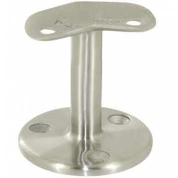 Railingsteun 135° ligger buis 42,4 mm RVS-316 mat geslepen model 0391