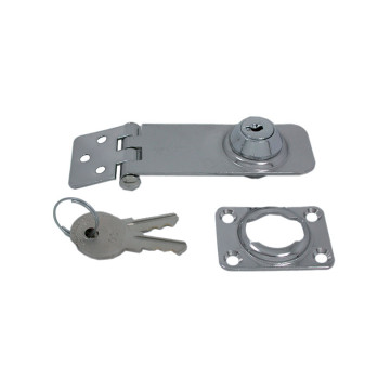 Overslagsluiting met slot 98 x 30 mm RVS-304 (A2) Overslagsluiting met slot 98 x 30 mm RVS-304 (A2)