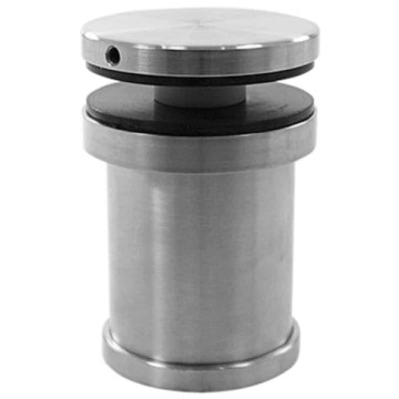 Muurbeugel verstelbaar met glasadapter vlak Ø 42,4 mm voor glasdikte 8,76 - 21,52 mm RVS-304 mat geslepen